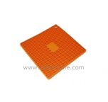 方形蜂窝硅胶餐垫，可印客户logo硅胶餐垫、独特设计硅胶隔热垫